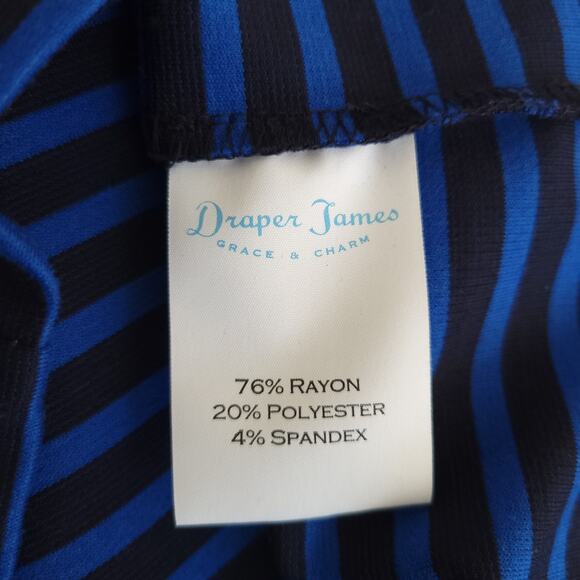 Draper James Sadler Striped Ponte Knit Bell Sleeves Shirt Rayon Small - Picture 12 of 13